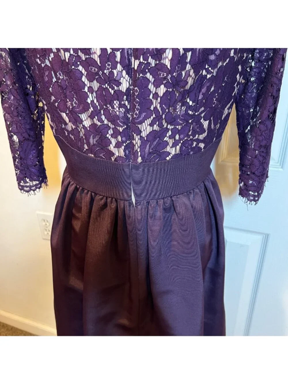 Eliza J Women’s Dress Size 10 Lace Bodice Full Skirt Purple